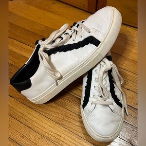 Tory Burch Navy Ruffle Sneaker